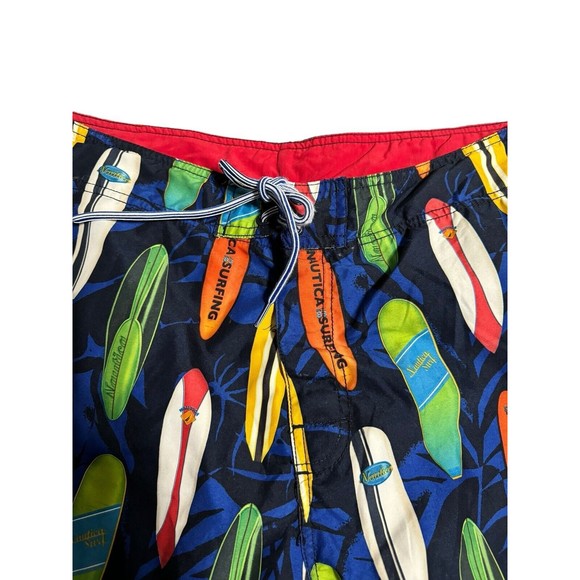 Nautica Men's 36W Swim Trunks Board Shorts Surfboard Pattern Inside&Out Pockets - Picture 4 of 12